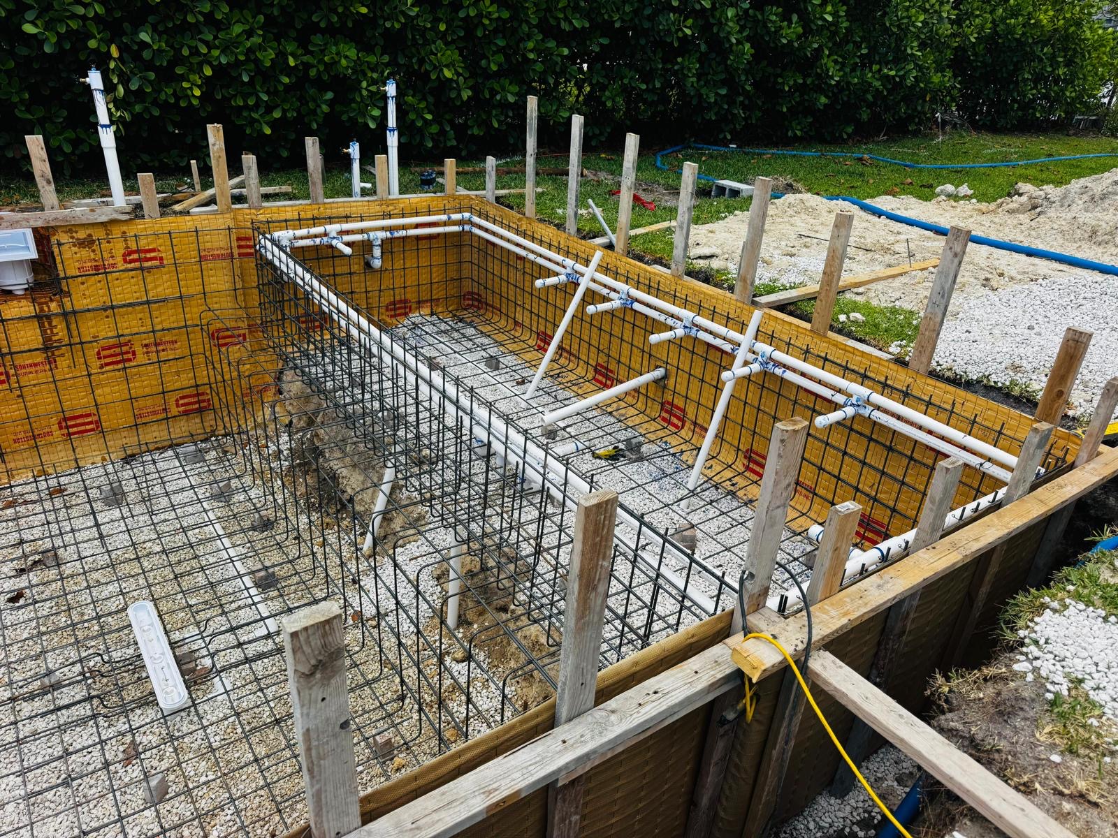 Large residential pool shell layout